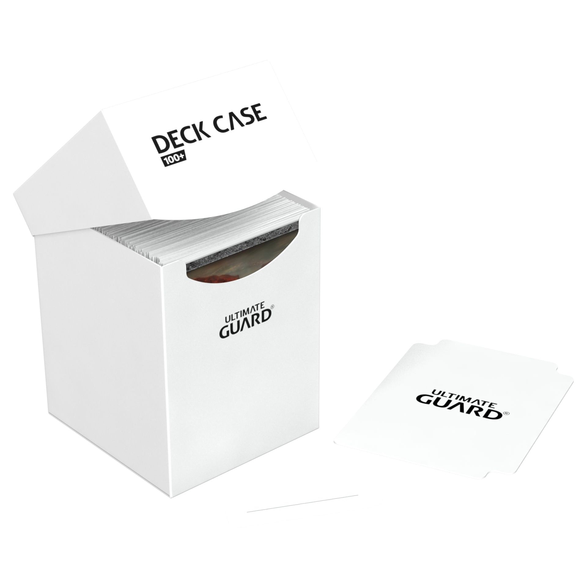 Ultimate Guard 100+ White Deck Box with label and divider