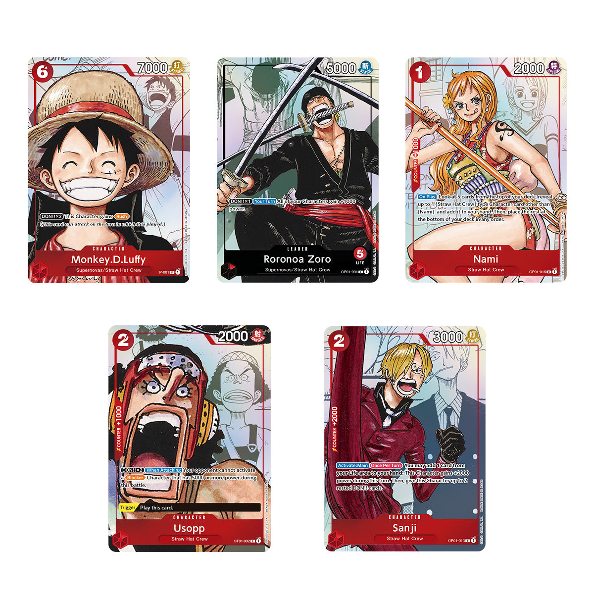 One Piece Luffy Zoro Nami Usopp Sanji 25th Edition Premium Card Collection