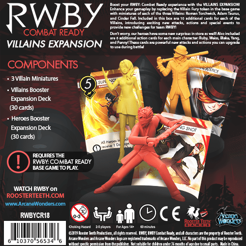 RWBY: Villains Expansion box back