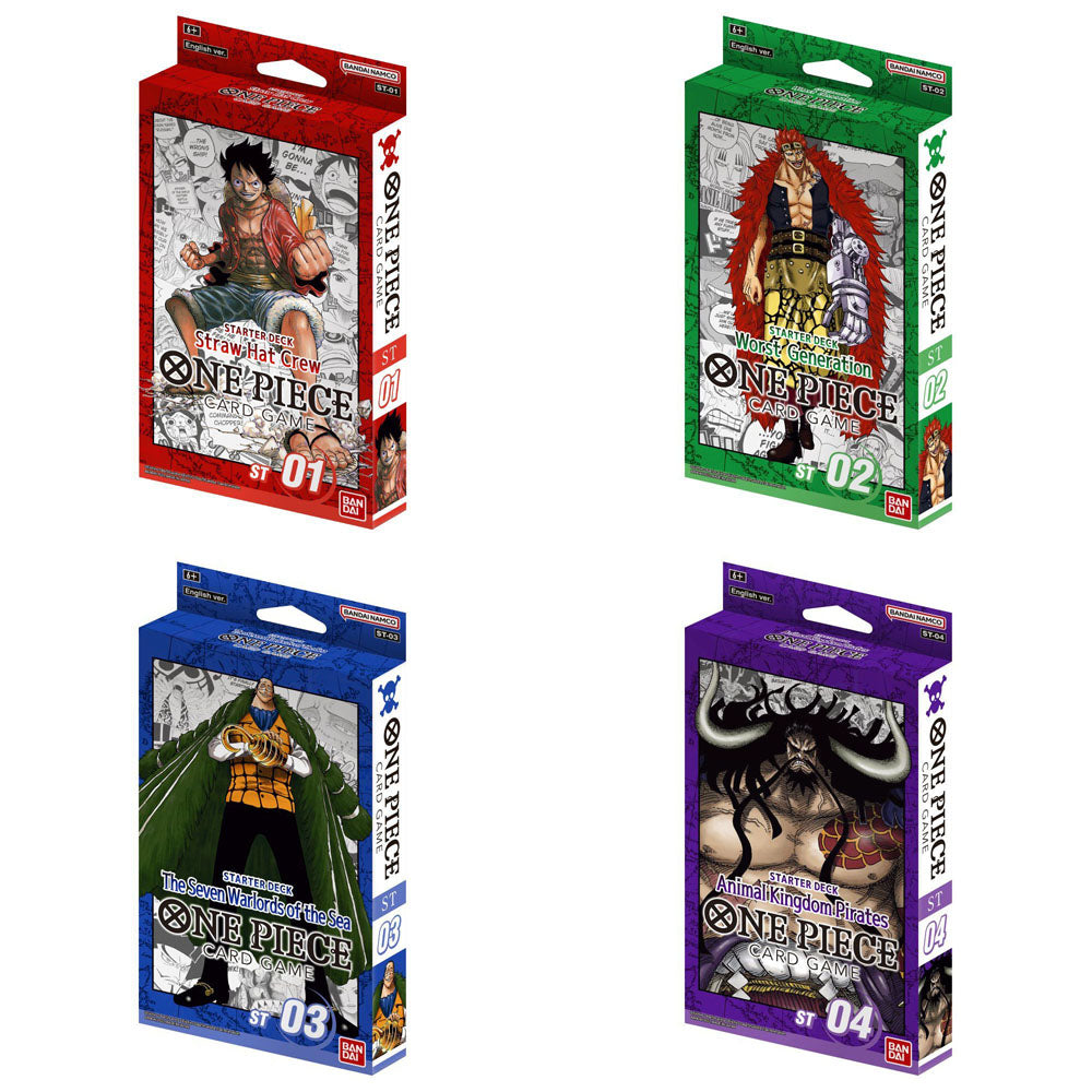 One Piece Starter Deck Set ST01, ST02, ST03, ST04 English