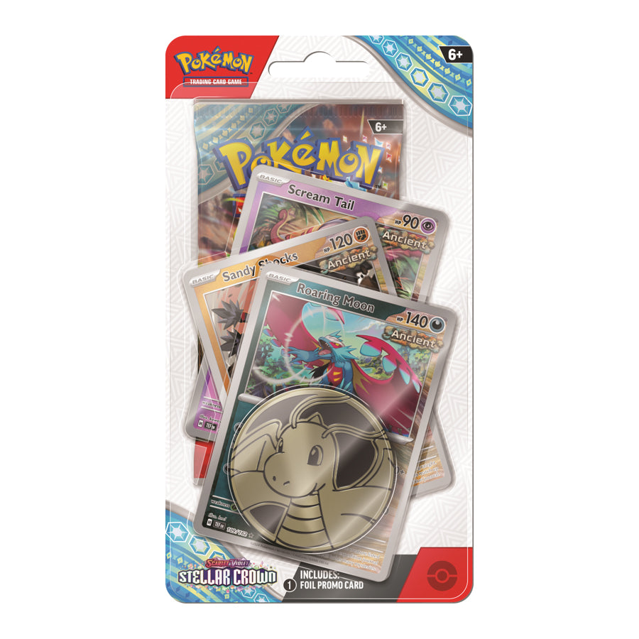 Pokemon Stellar Crown Roaring Moon Premium Checklane Blister