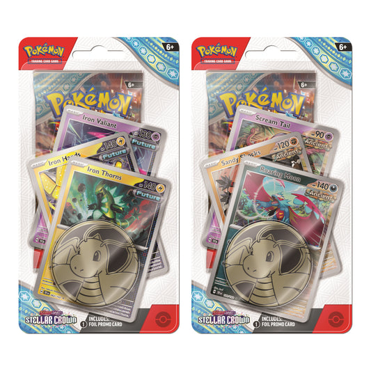 Pokemon Stellar Crown Premium Checklane Blister Pack Pair