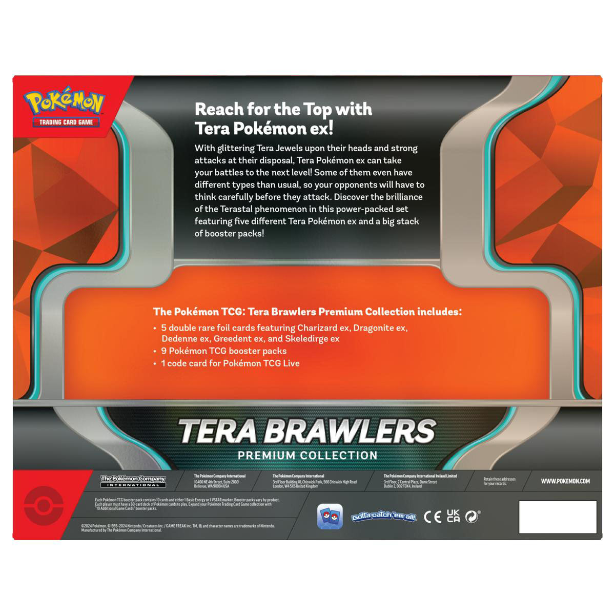 Pokemon Tera Brawlers Premium Collection Back