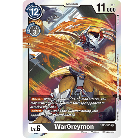 Digimon GB01 WarGreymon promo card BT2-065