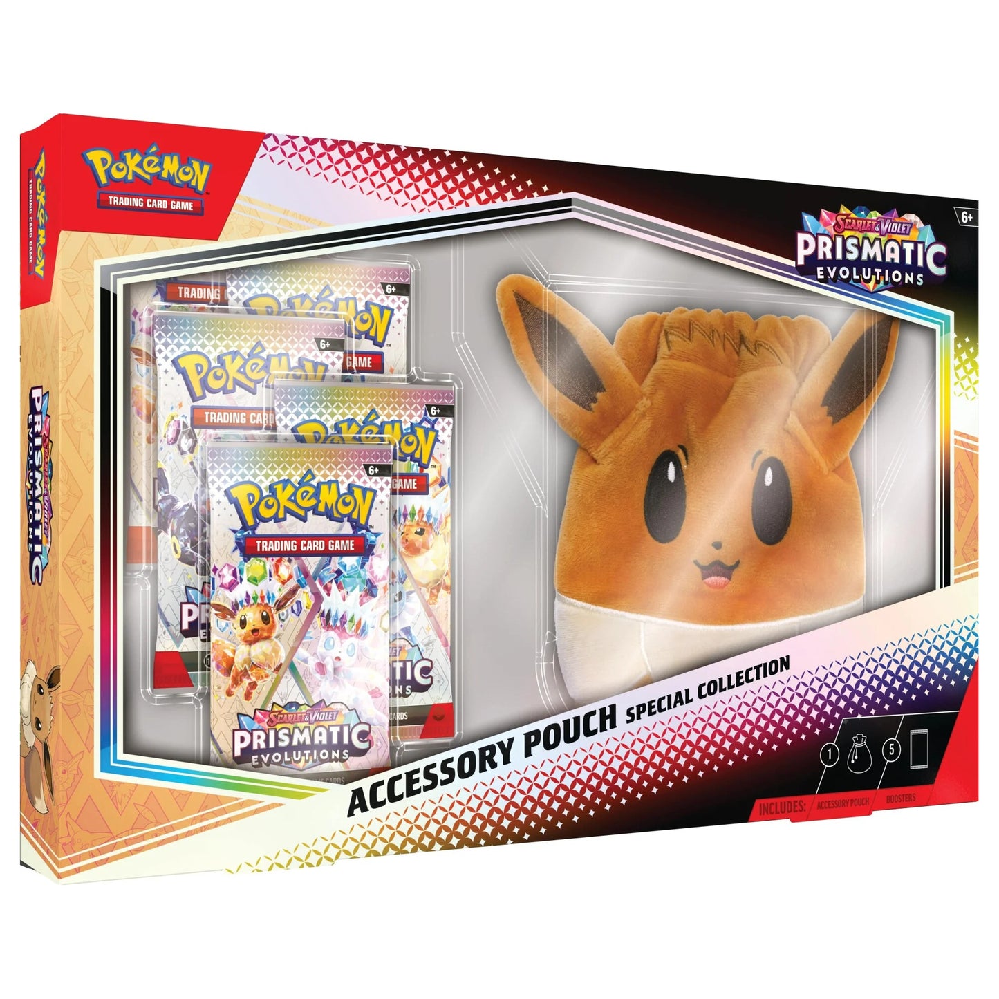 Pokemon Prismatic Evolutions Accessory Pouch Special Collection Box