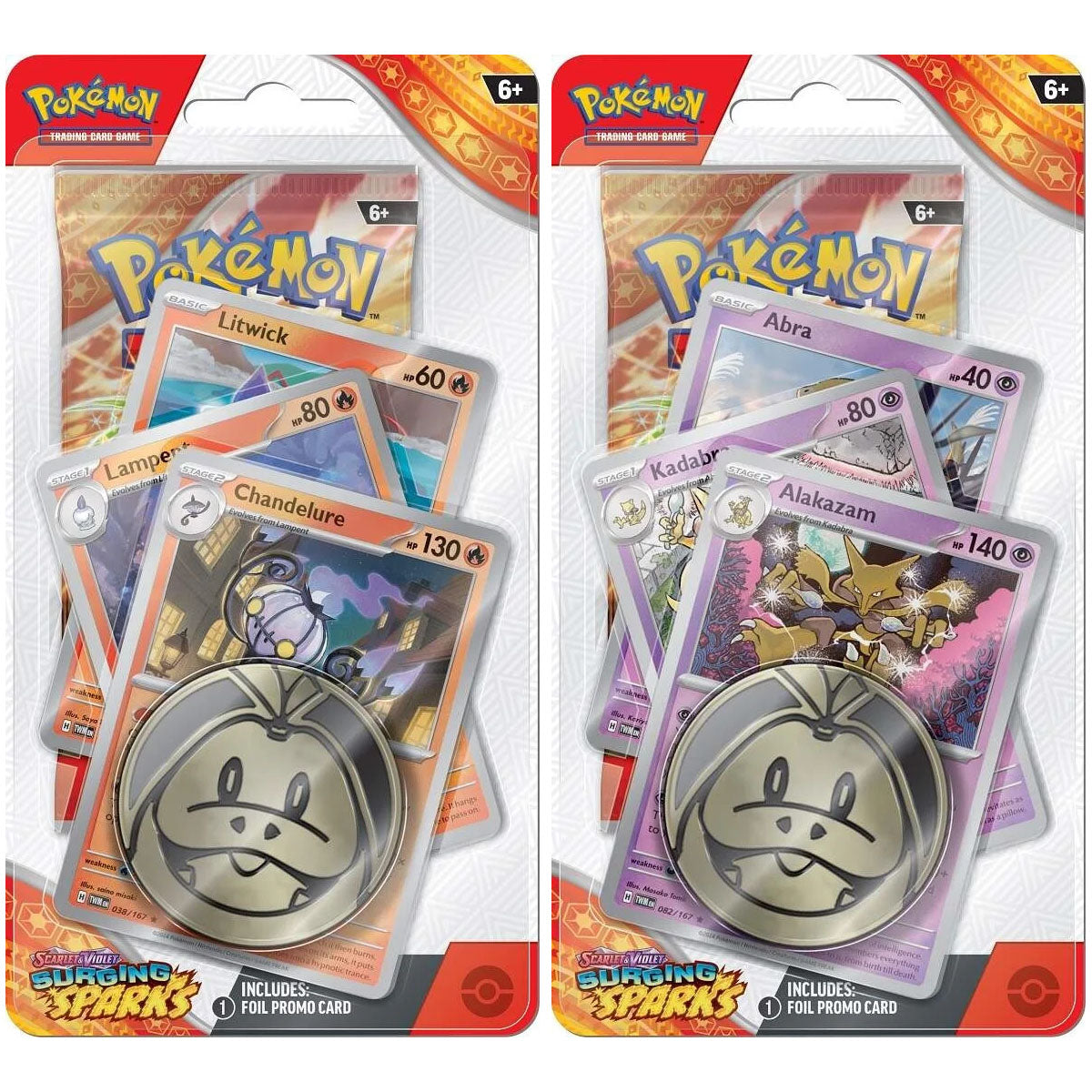 Pokemon Surging Sparks Premium Checklane Blister Pack Pair