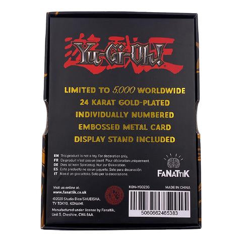 Yu-Gi-Oh! 24k Gold Limited Edition Dark Magician Back
