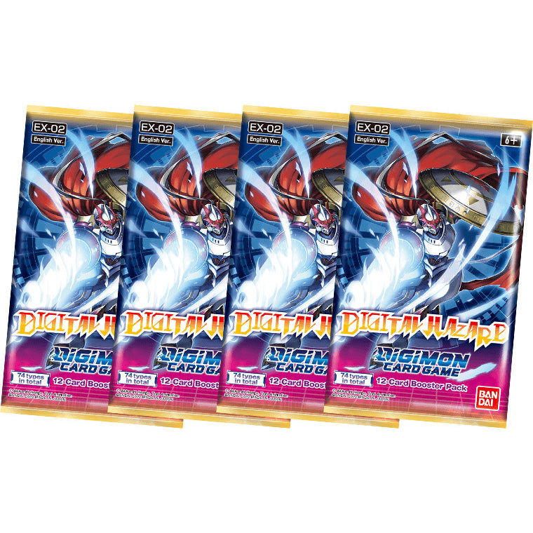 4x Digimon EX-02 Digital Hazard Booster Packs English