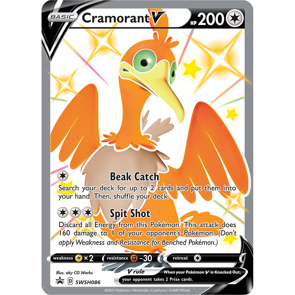 Shining Fates Tin Cramorant V promo card SWSH086