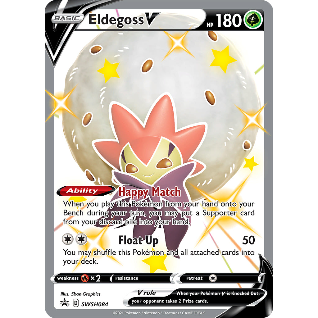 Shining Fates Tin Eldegoss V promo card SWSH084