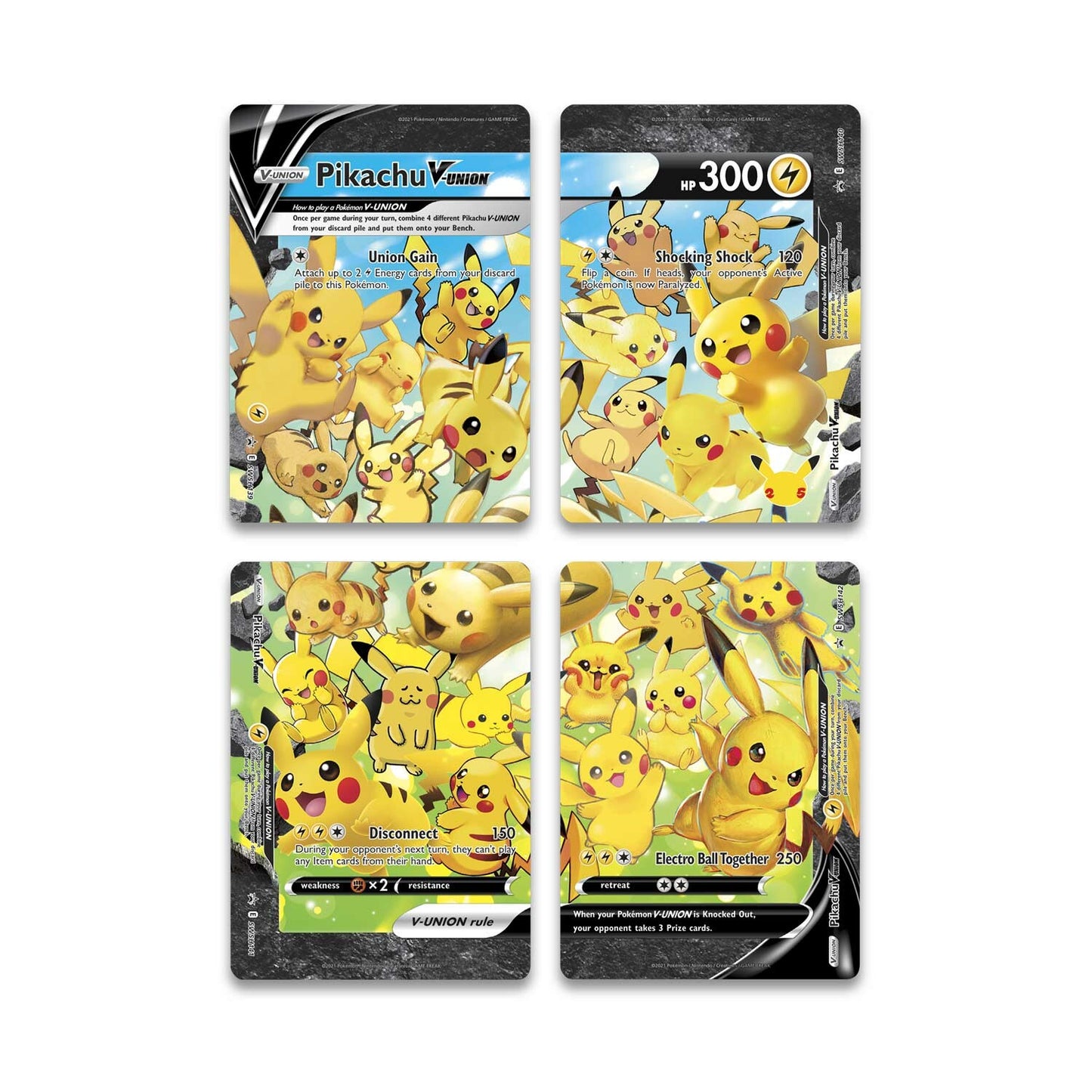 Pokemon Celebrations Pikachu V UNION promo cards