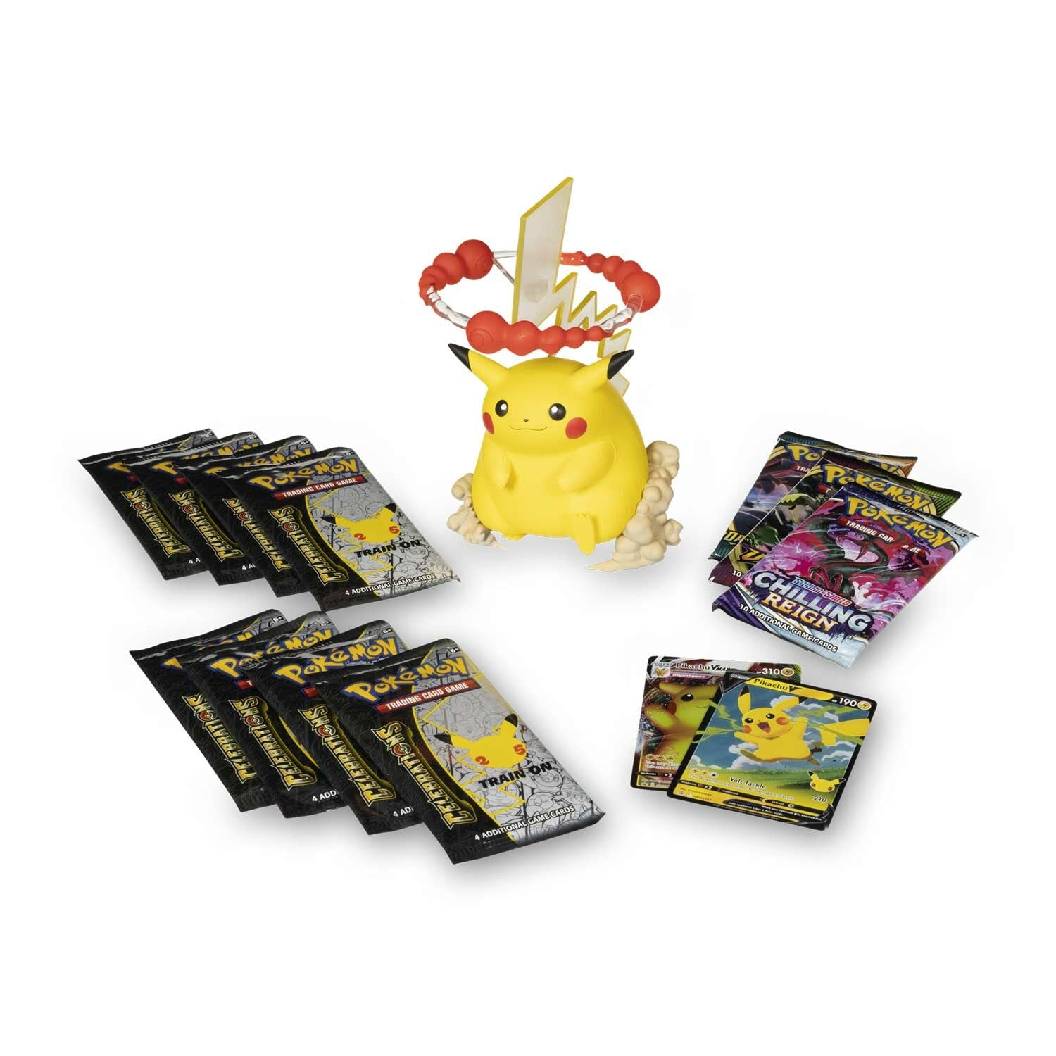 Pokemon Celebrations Pikachu VMAX Figure Box contents