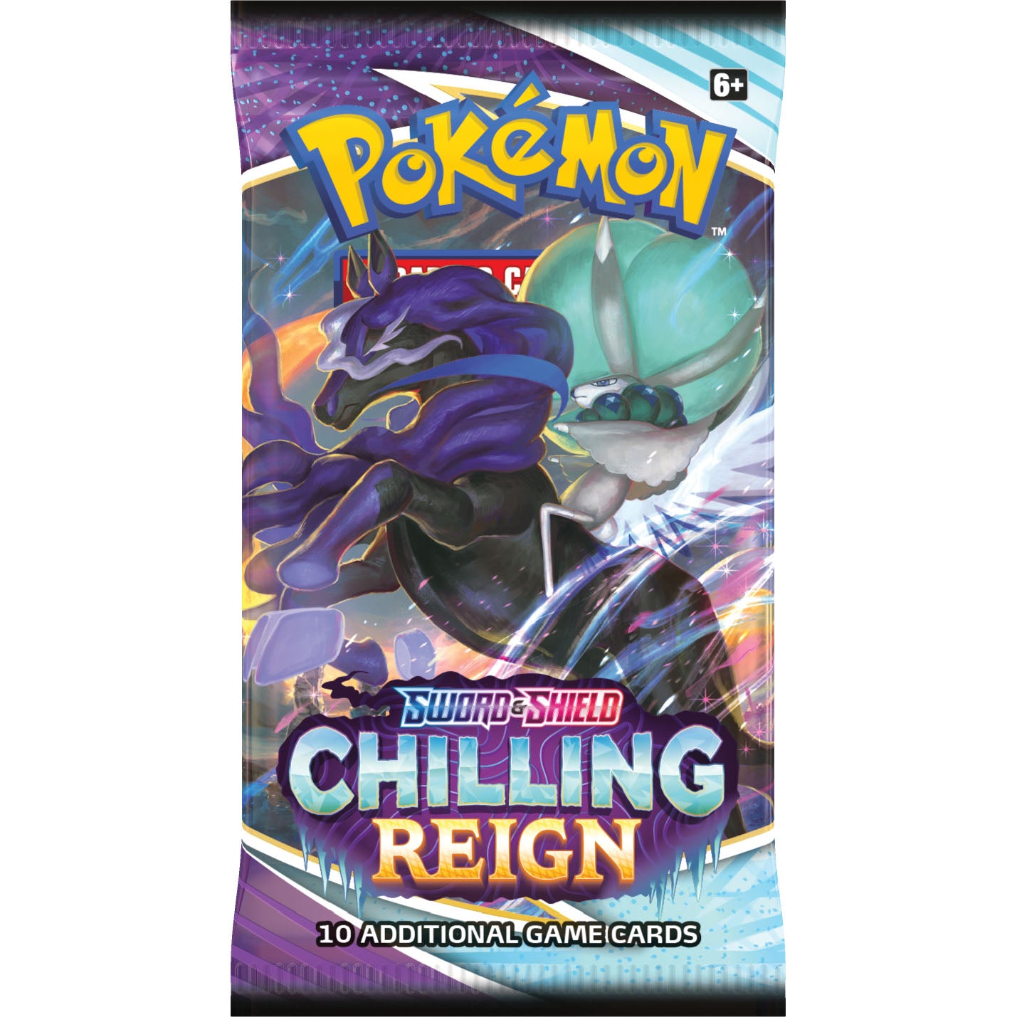 Pokemon Chilling Reign Booster Pack Shadow Rider Calyrex Art