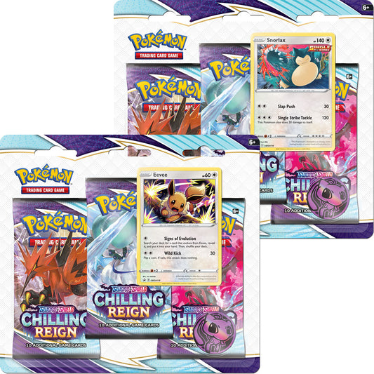 Pokemon Chilling Reign Triple Blister Pack Pair