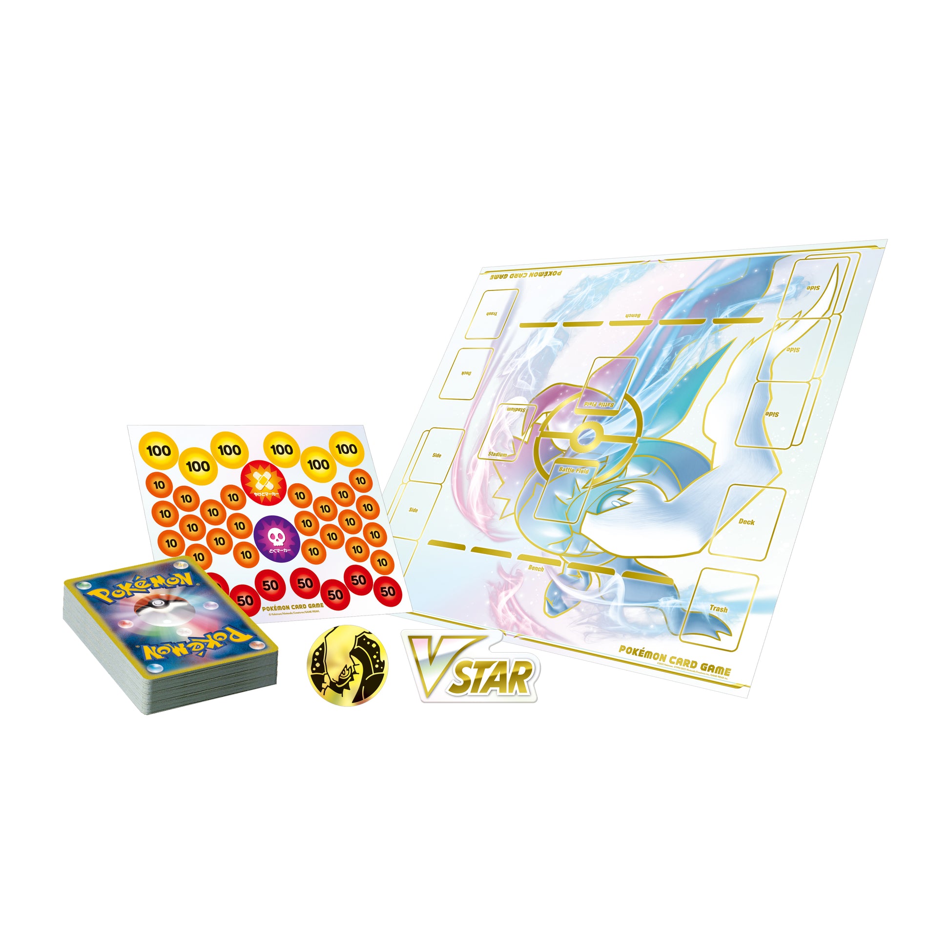 Pokemon Japanese Darkrai VSTAR Starter Set contents