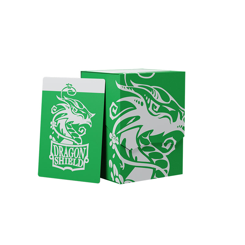 Dragon Shield Deck Box Green fits 100 single sleeved or 80 double sleeved cards and fits inside large Nest box or Magic Carpet