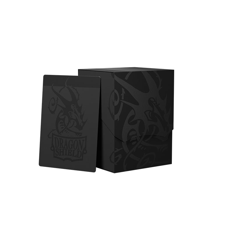 Dragon Shield Deck Box Shadow Black fits 100 single sleeved or 80 double sleeved cards and fits inside large Nest box or Magic Carpet