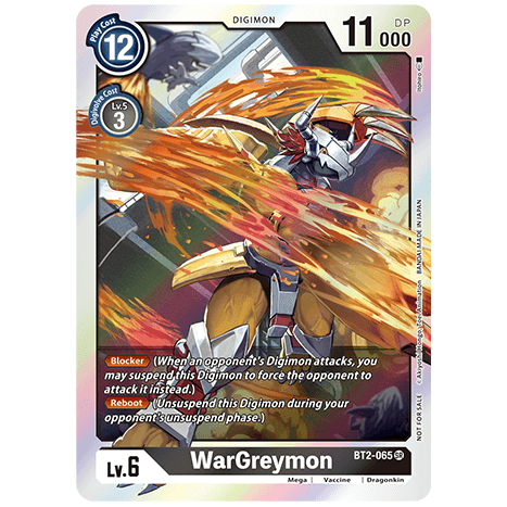 BT2-065 WarGreymon alternate-art card box topper