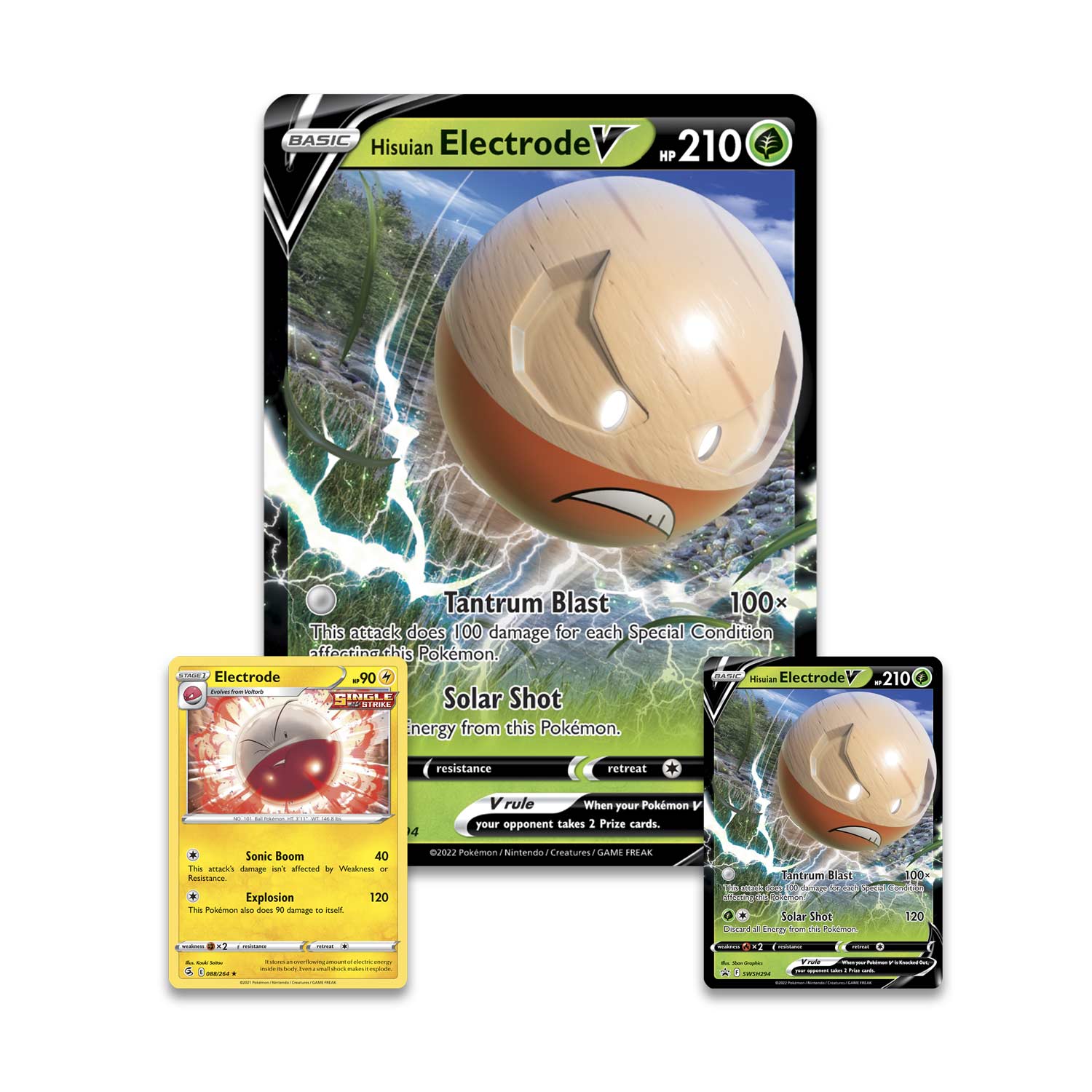 Pokemon Hisuian Electrode V promo cards