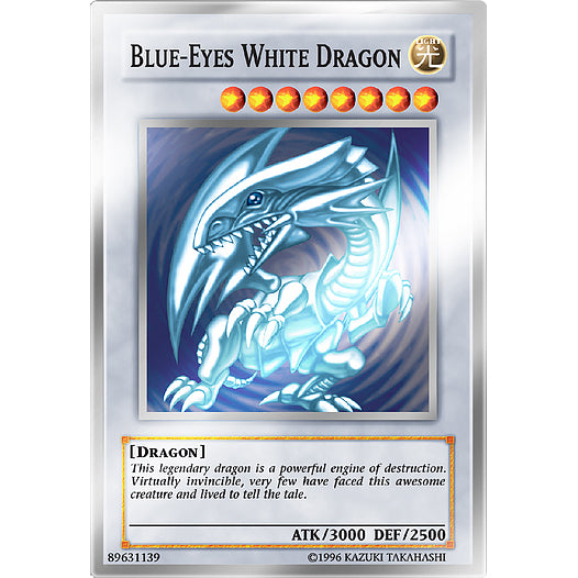 YuGiOh Platinum Blue Eyes White Dragon Card