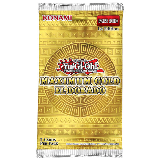 Yu-Gi-Oh! Maximum Gold El Dorado Pack contains 7 cards