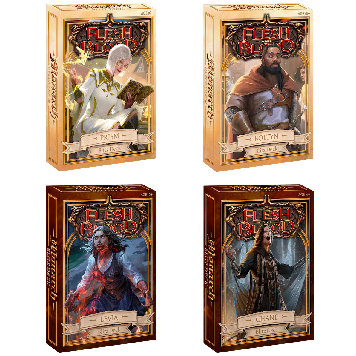 Flesh And Blood TCG: Monarch Blitz Decks Set Of 4 – Chief Cards