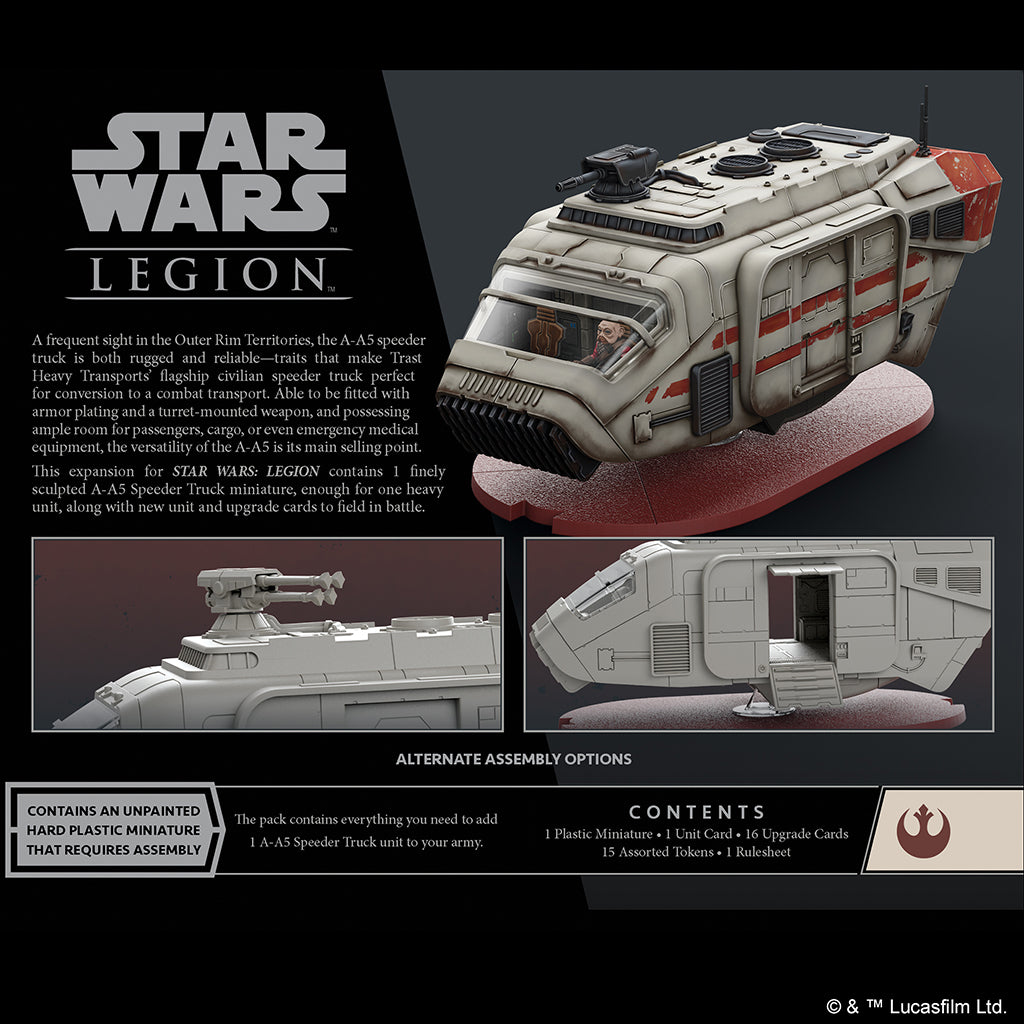 Star Wars Legion A-A5 Speeder Truck Unit Expansion Contents