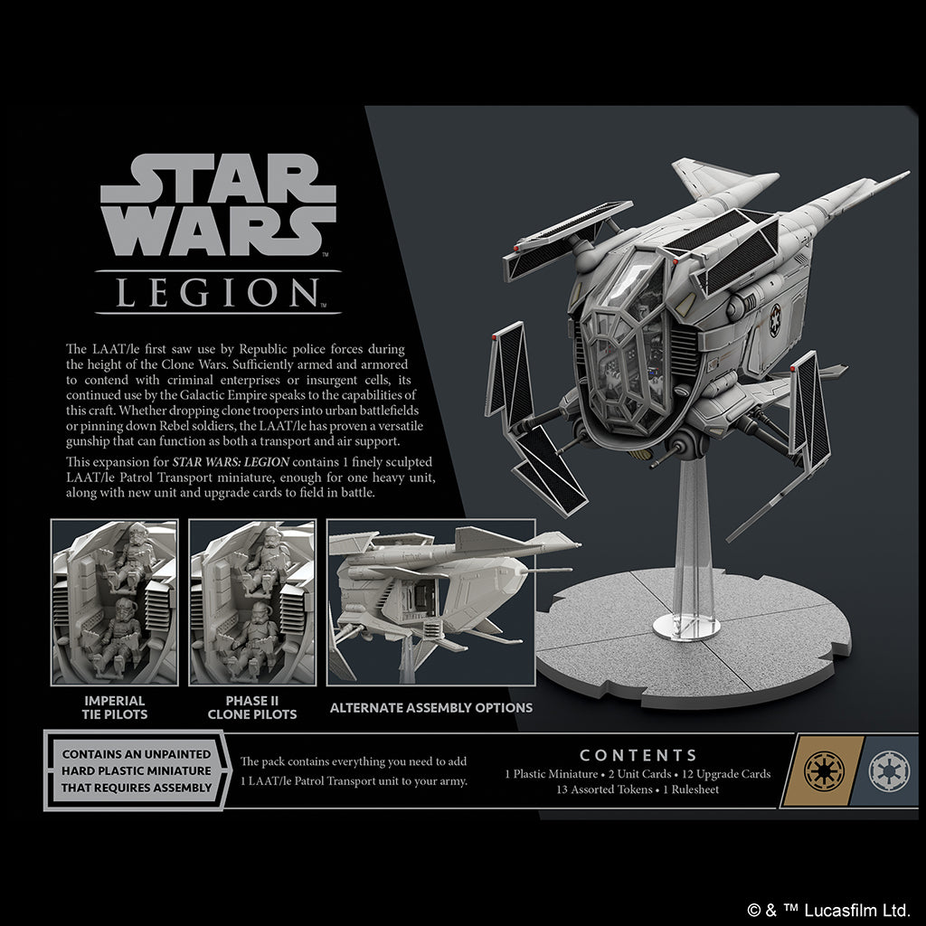 Star Wars Legion LAAT/le Patrol Transport Unit Expansion Contents